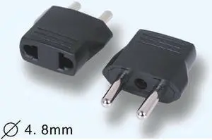 2PCS X  USA US to EU Europe Travel Power Adapter Converter Wall Plug,Mini EU travel power adapter (Uses copper for excellent conductivity)