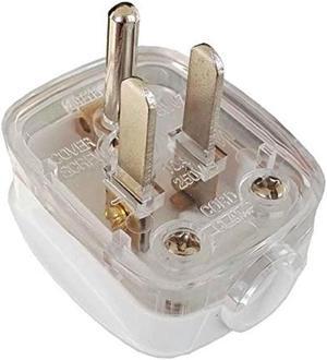 (2 Pack)  DIY Rewireable 3 Pins USA\/US Plug 10Amp 250V Male Socket Electrical Wire Connect AC Power Adapter Detachable,DIY Grounded Power 3-pin US USA Removable Power Wiring Plug