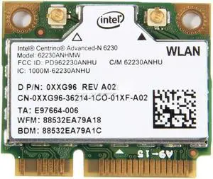 Centrino Advanced-N 6230 abgn WiFi Bluetooth 3.0 Wireless N Combo Card for Intel