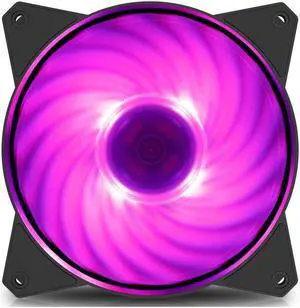 MasterFan MF120R RGB (PWM) with Hybrid-Design Fan Blade, Speed Profiles, Jam Protection, and Customizable Color Options by Cooler Master