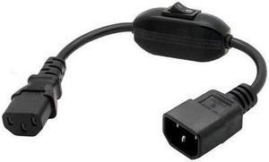 Special PDU UPS Power Cord Cable, IEC 320 C14 to C13 with On\/Off Switch 30cm Black