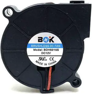BDH5015S DC12V 50*15MM 2LInes 3D Printer Blower cooling fan BDH5015S DC12V 50*15MM 2LInes 3D Printer Blower cooling fan