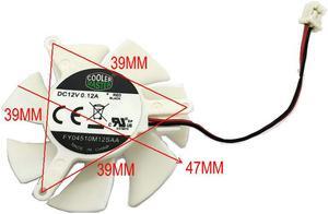 Diameter 45mm FY04510M12SAA 0.12A 2pin Vedio Card VGA Cooler Fan  nVIDIA Gece GT220 GTS210 210-TC512D3 Cooling FAN