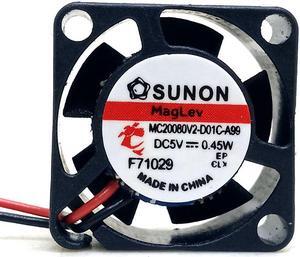 MC20080V2-D01C-A99 DC5V 0.45W 20x20x8MM 2cm 2Lines Cooling fan