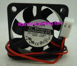 ADDA 4CM AD0424HB-G70 4010 24V 0.08A Cooling Fan 40*40*10MM