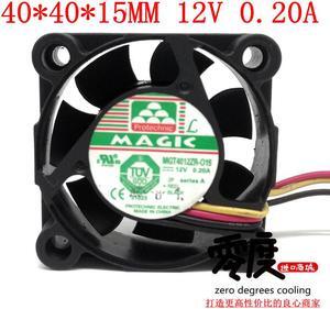 MGT4012ZR-O15 DC12V 0.20A 4cm 40x40x10MM 3Lines Computer cooling fan