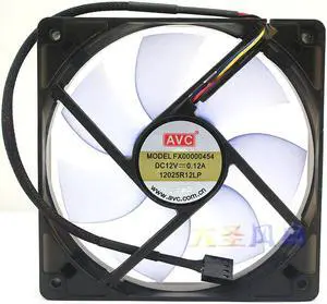AVC FX00000454 12025R12LP DC12V 0.12A 120x120x25MM 4Lines PWM 1500 RPM Computer cooling fan