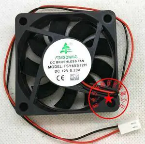 6CM FSY65S12H 6015 12V 0.2A 3WIRE Cooling Fan 60*60*15MM FSY65S12M FSY65S12L