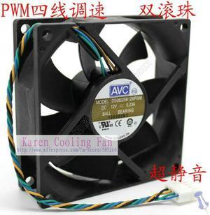 AVC 8CM DS08025B12MP088 8025 12V 0.23A 4WIRE fan DS08025B12M
