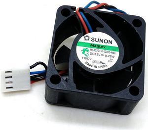 HA40201V1-Q000-H99 DC12V 0.72W 40x40x20MM 4cm 3Lines Computer Cooling Fan
