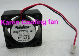 Nidec D02X-12TS2 DC12V 0.04A 25*25*10MM 2.5 cm mute miniature cooling fan D02X-12TM 12 0.05a