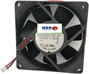 8025 24V 3.4W KD2408PTB1-6A cooling fan 80*80*25MM 8025 24V 3.4W KD2408PTB1-6A cooling fan 80*80*25MM