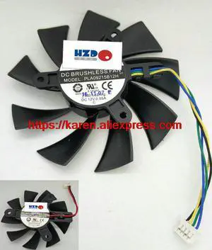PLA09215B12H 4Wire 4Pin 12V 0.55A cooler fan  MSI N560 570 580GTX HD6870 Graphics card cooling PLA08015S12HH