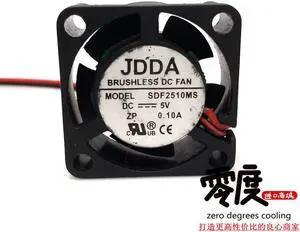 JDDA SDF2510MS 25x25x10MM DC5V 0.1A 2.5CM 2Lines cooling fan