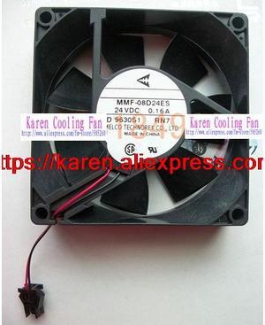 NIDEC 8025 24V MMF-08D24ES RN7 RN2 RMB AM4 RNL AN7 RP1 24V 0.16A 80*80*25MM