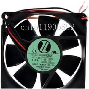 DT2408UBNP 8025 8CM 24V 0.16A 80*80*25mm 2 line long ball low noise cooling fan