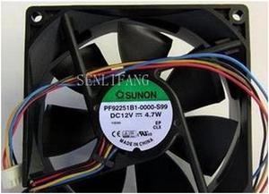 PF92251B1-0000-S99 DC 12V 4.7W 9CM 4-wire large air flow cooling fan
