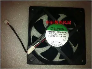 Original sunon 12cm dual ball bearing fan 24v 18.2w pmd2412pmb1-a 3 line
