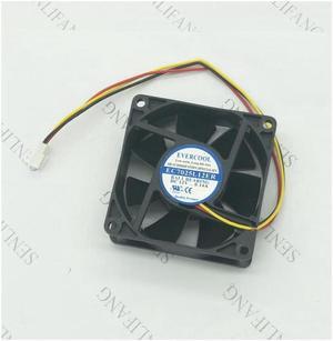 for 70mm fan EC7025L12ER For EVERCOOL 7025 DC12V 0.14A Three-wire Silent Heat Dissipating Fan