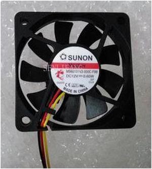 Original MB60101V3-000C-F99 DC12V 0.65W 60x60x10MM 3Lines Alarm Signal Cooling fan
