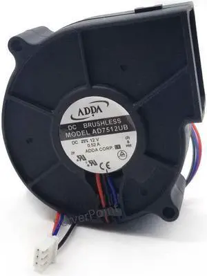FOR ADDA 7530 AD7512UB DC12V 0.52A 7CM three line turbo fan FOR ADDA 7530 AD7512UB DC12V 0.52A 7CM three line turbo fan