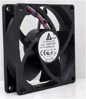 The original 8020 AUB0812HHD 12V 0.40A 80*80*20mm 4 line temperature-controlled radiation fan