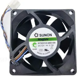 original PF70251VX-Q000-S99 7cm 7025 70x70x25mm 12V 3.7W 4 lines pwm computer chassis CPU cooling fan
