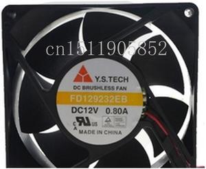 original 9232 12V 0.8A 9CM FD129232EB large air volume 2 line cooling fan