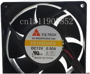 original 9232 12V 0.8A 9CM FD129232EB large air volume 2 line cooling fan