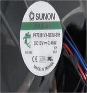 PF70251VX-Q02U-S99 DC 12V 2.46W 70x70x25mm 4-wire Server Cooler Fan