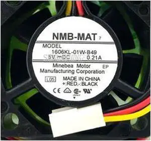 1606KL-01W-B49 L50 DC 5V 0.21A 40x40x15mm 3-wire Server Cooler Fan