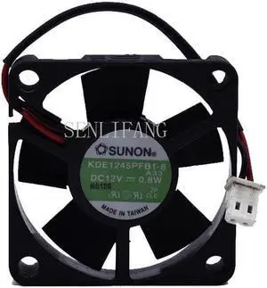 NEW KDE1245PFB1-8  DC 12V 0.8W 4510 4CM 45*45*10mm 2 Wires Silent Mute Cooling Fan