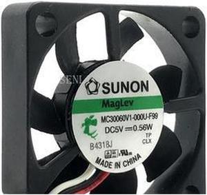 MC30060V1-000U-F99 DC 5V 0.56W 30x30x6mm 3-Wire Server Cooler Fan