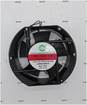 F2E-150B-230 Axial Cooling Fan AC 220V-240V 0.22A 38W 2600RPM 17250 17cm 172*150*50mm 2 Wires 50\/60HZ