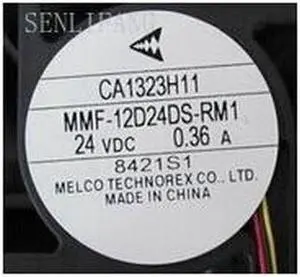 For MMF-12D24DS-RM1 CA1323H01 DC 24V 0.36A 3-wire 120x120x38mm Server Square Fan