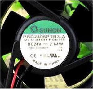 PSD2406PTB3-A DC 24V 2.64W 60x60x25mm 2-wire Server Cooler Fan