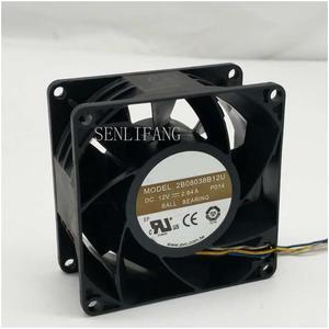 2B08038B12U 8038 80x80x38mm 2.64A DC 12V 4-line Violent Server Cooling Fan
