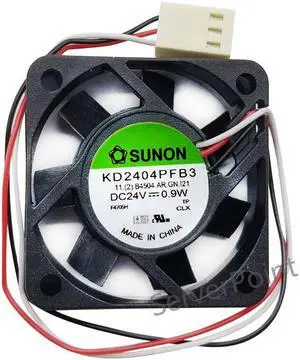 for Sunon KD2404PFB3 Server Square Fan 3-Wire B4504.AR.GN.I21 DC 24V 0.9W 40x40x10mm NEW