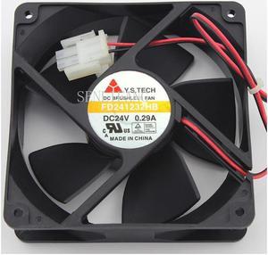 For Y.S TECH FD241232HB Server Cooler Fan DC 24V 0.29A 120x120x32mm 2-wire