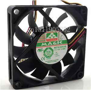 MGT7012UR-O15 Server Square Cooling Fan DC 12V 0.58A 70x70x15mm 3-wire