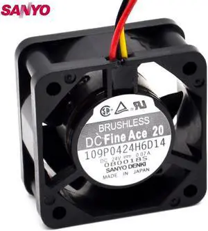 DC 24V 0.07A 109P0424H6D14 3 wire 40*40*20MM cooling fan
