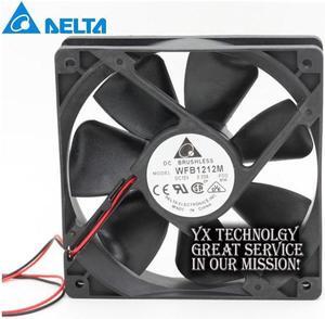 Delta New 12CM 12025 WFB1212M 0.33A silent cooling fan dual ball wind capacity for  120*120*25mm