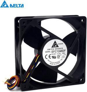 new EFC1248D 120*120*25mm 48V 0.21A 4 wire PWM fan switches for Delta 120*120*25mm