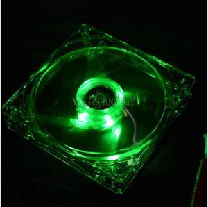 1pcs pc computer fan case cooling fan unit fan 8025 8cm with green LED lights chassis fan 80 * 80 * 25