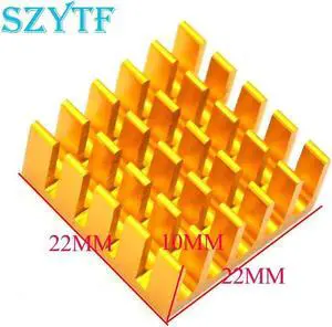 10pcs\/lot 22*22*10MM High-quality CPU cooler heatsink routing chip cooling
