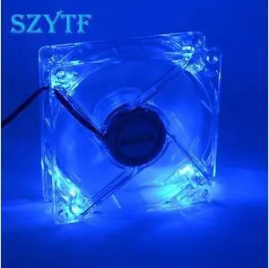 pc computer fan case cooling fan unit fan 8025 8cm with blue LED lights chassis fan 80 X80X25