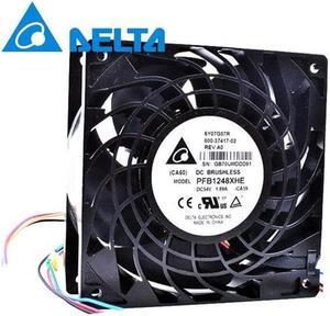 1pcs  PFB1248XHE 12038 12cm DC 54V(48V) 1.92A dual ball bearing powerful inverter server metal frame axial cooling fan