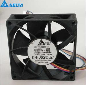 1pcs FFB0812XH 8025 80*80*25mm DC 12V 2A 4-Pin powerful Pwm axial server cooling fan