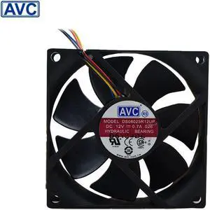 AVC 8025 DS08025R12UP 80mm 8cm DC 12V 0.7A 4Wire Computer case CPU Cooler Cooling Fan