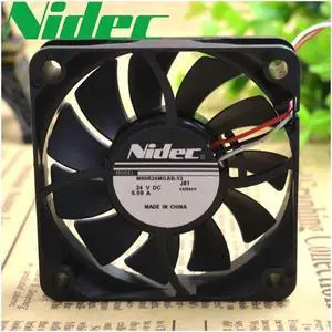 1pcs M60R24MGAB-53J56 24V 0.08A 60*60*15 3-wire printer power supply fan